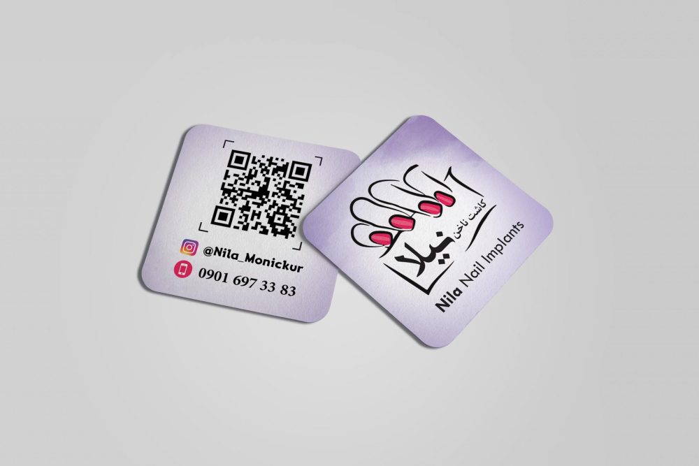کارت ویزیت مربع ناخن