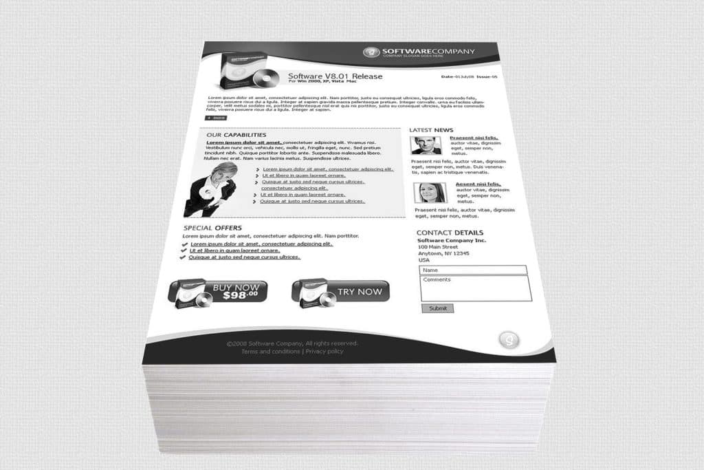 چاپ تراکت سیاه و سفید