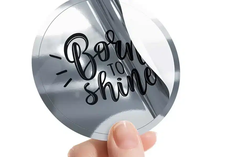 چاپ لیبل پی وی سی نقره کوب